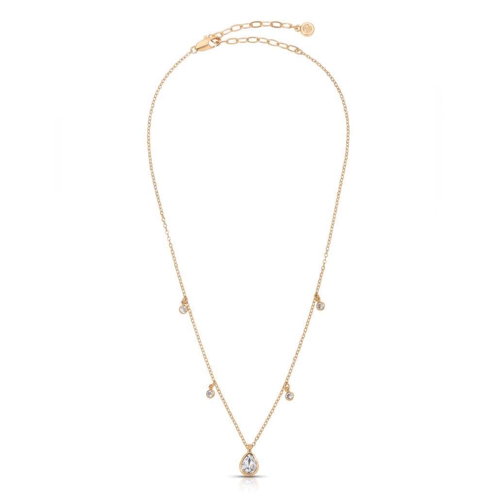 Dripping In Crystals Drop Necklace 49$